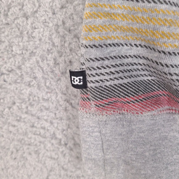 DC Shoes Hoodie Mens Medium Multicolor Sweatshirt Hooded Long Sleeve 1/4 Button - Picture 12 of 16